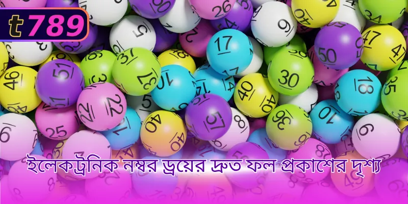 ইলেকট্রনিক নম্বর ড্রয়ের দ্রুত ফল প্রকাশের দৃশ্য